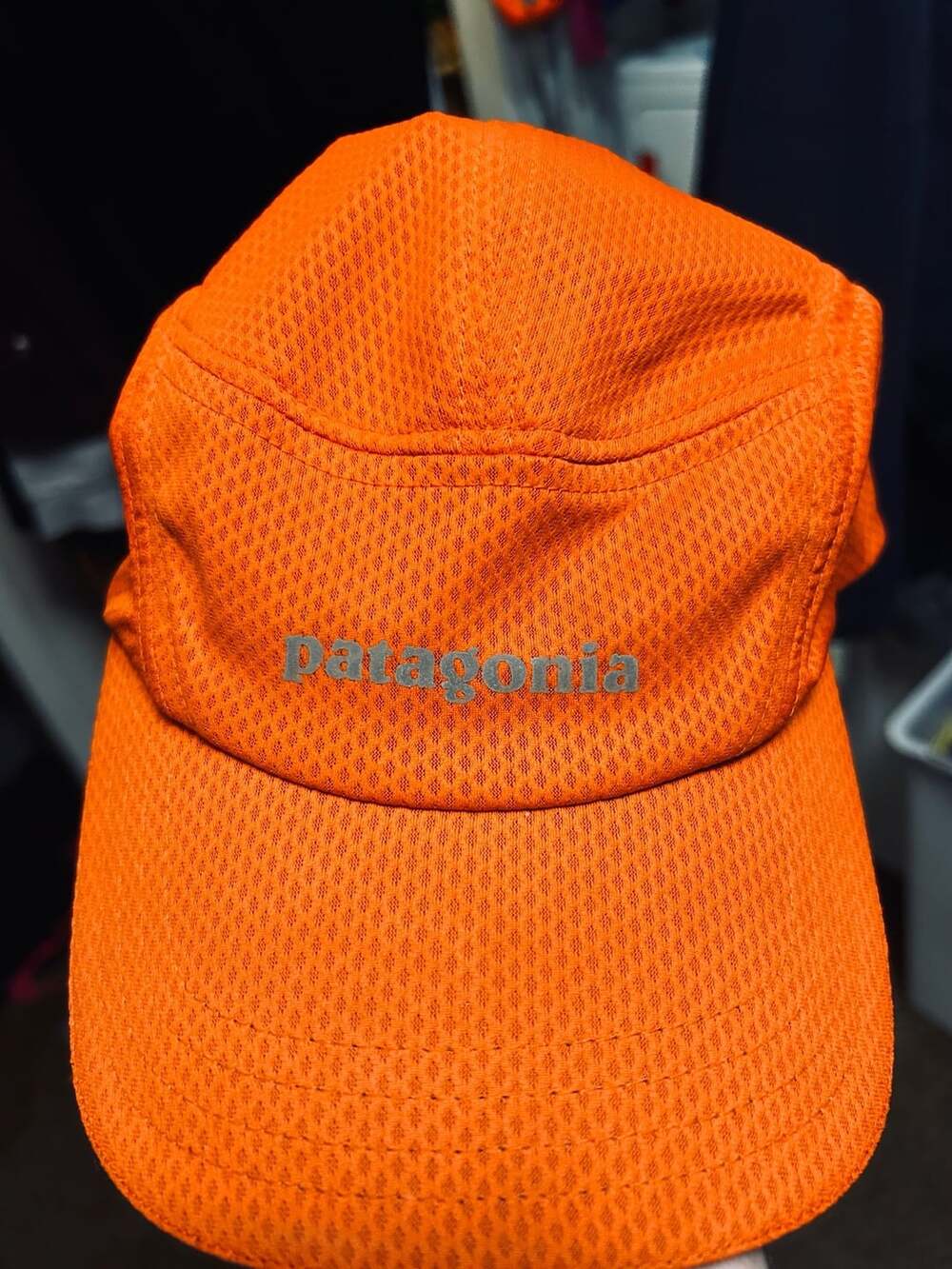 Patagonia Air Flow Cap Orange Mesh Running Hat STY29267SP14